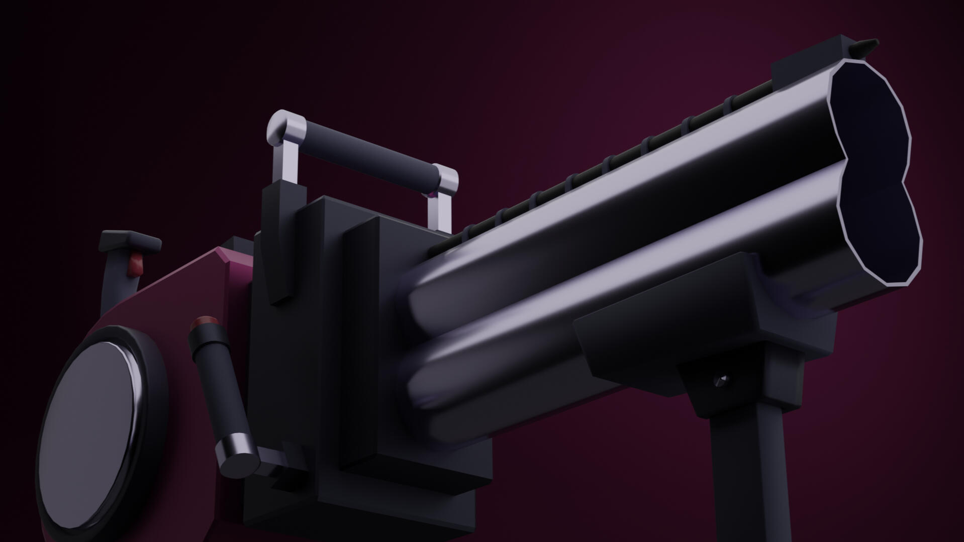 Two handed heavy gun.