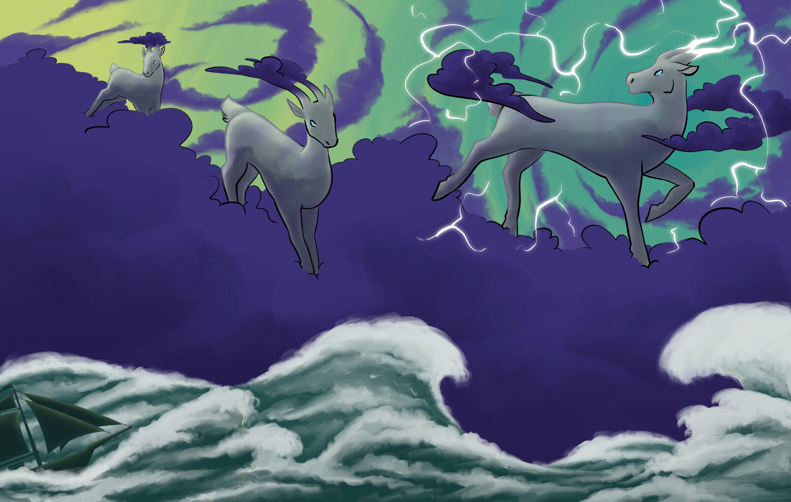 Rain-deer and wind-does Rain-deer and wind-does
